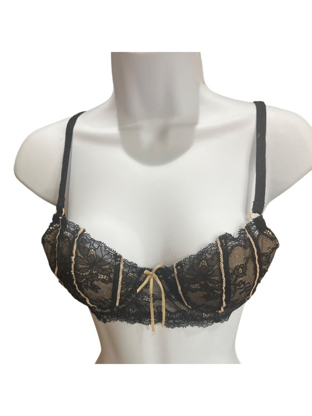 DKNY Black Lace Underwire Bra 32B